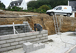 Réalisation des fondations à Saint-Aubin-de-Nabirat